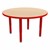Shapes Accent Series Round Collaborative Table w/ Glides (36" Diameter) - Maple Top w/ Red Legs