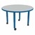 Shapes Accent Series Round Collaborative Table w/ Casters (36" Diameter) - North Sea Top w/ Brilliant Blue Legs