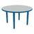 Shapes Accent Series Round Collaborative Table w/ Glides (36" Diameter) - North Sea Top w/ Brilliant Blue Legs