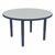 Shapes Accent Series Round Collaborative Table w/ Glides (36" Diameter) - North Sea Top w/ Navy Legs