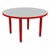 Shapes Accent Series Round Collaborative Table w/ Glides - North Sea Top w/ Red Legs