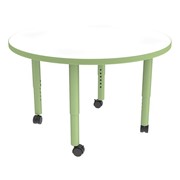 Accent Series Preschool Round Collaborative Table w/ Whiteboard Top