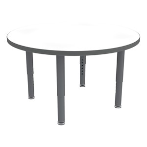 Shapes Accent Series Round Collaborative Table w/ Whiteboard Top & Glides (36" Diameter) - North Sea