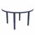 Shapes Accent Series Round Collaborative Table w/ Whiteboard Top & Glides (36" Diameter) - Navy Blue