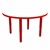 Shapes Accent Series Round Collaborative Table w/ Whiteboard Top & Glides (36" Diameter) - Red