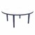 Shapes Accent Series Round Collaborative Table w/ Whiteboard Top & Glides - Navy