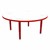 Shapes Accent Series Round Collaborative Table w/ Whiteboard Top w/ Glides - Red