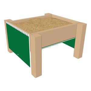 Children's Sand Table - Green & Latte (46" L x 46" W x 28" H)