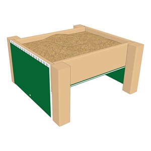 Children's Sand Table - Green & Latte (46" L x 46" W x 24" H)