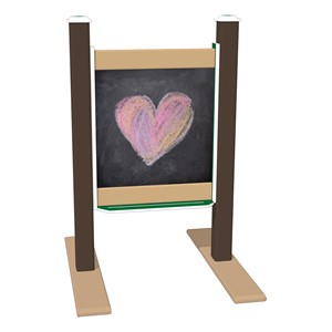 2' Wide Outdoor Portable Magnetic Chalkboard Panel - Single Panel - Green/Chocolate/Latte