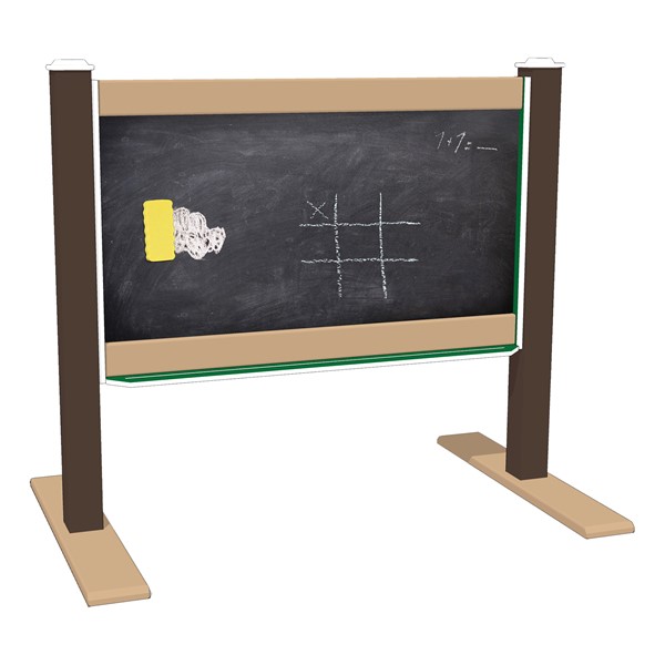 4' Wide Outdoor Portable Magnetic Chalkboard Panel - Green/Chocolate/Latte