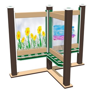 2' Wide Outdoor Portable Paint Panel - Triple Panel