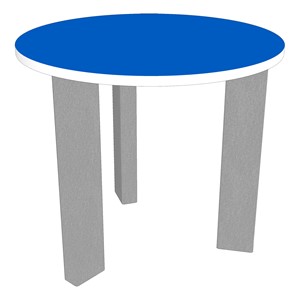 Indoor/Outdoor Round Childrens Table - Blue (24" D x 20" H)
