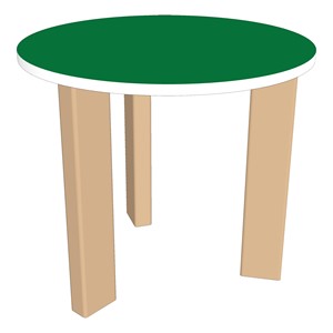 Indoor/Outdoor Round Childrens Table - Green (24" D x 20" H)