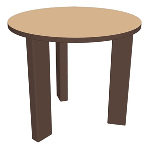 Indoor/Outdoor Round Childrens Table - Chocolate (24" D x 20" H)