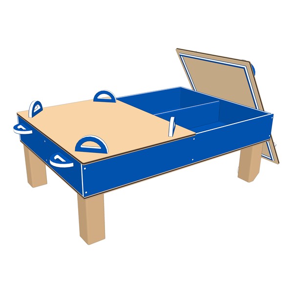 Children's Large Nature Table w/ Lid - Blue