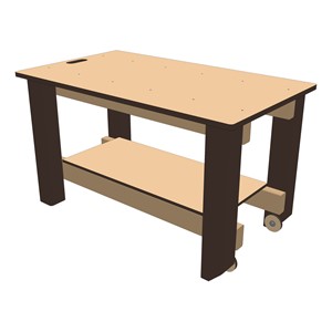 Indoor/Outdoor Childen's Work Bench - Latte (42" L x 24" W x 20" H)