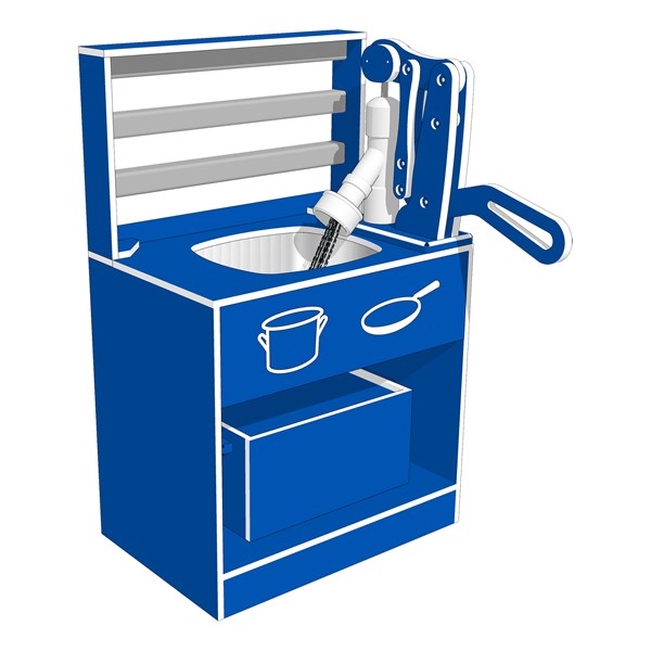 Mud Kitchen Sink w/ Recirculating Pump - Blue