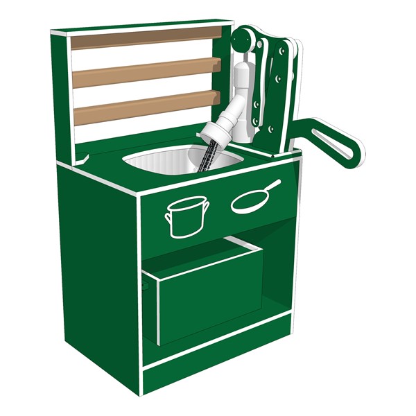 Mud Kitchen Sink w/ Recirculating Pump - Green