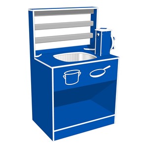 Mud Kitchen Sink w/ Faucet - Blue