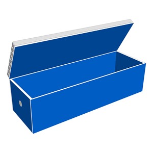 Outdoor Storage Bench - Blue/Slate