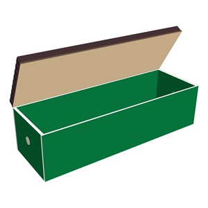 Outdoor Storage Bench - Green/Latte