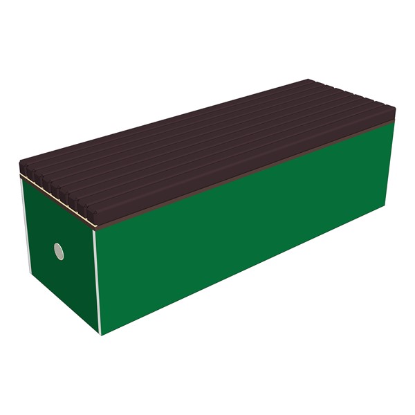 Outdoor Storage Bench - Green/Latte