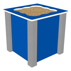 Children's Scallop Sandbox - Blue & Slate Children's Scallop Sandbox - Blue & Slate