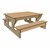 Classroom Table w/ Smooth Writeable Surface - Chocolate Frame w/ Latte Seats & Top (32" L x 36" W x14" H)