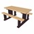 Children's Picnic Table - Chocolate Frame w/ Latte Seats & Top (48" L x 24" H)