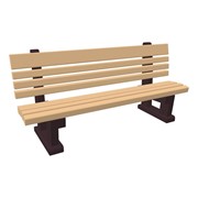 Schoolyard Children's Bench w/ Back