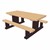 Children's Picnic Table - Chocolate Frame w/ Latte Seats & Top (48" L x 20" H)