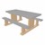 Children's Picnic Table - Latte Frame w/ Slate Seats & Top (48" L x 20" H)