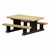 Children's Picnic Table - Chocolate Frame w/ Latte Seats & Top (48" L x 16" H)