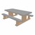 Children's Picnic Table - Latte Frame w/ Slate Seats & Top (48" L x 16" H)