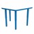 Shapes Accent Series Trapezoid Collaborative Table w/ Whiteboard Top & Glides - Brilliant Blue