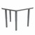 Shapes Accent Series Trapezoid Collaborative Table w/ Whiteboard Top & Glides - North Sea