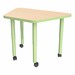 Shapes Accent Series Trapezoid Collaborative Table w/ Casters