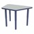 Shapes Accent Series Trapezoid Collaborative Table w/ Glides - North Sea Top w/ Navy Legs