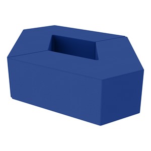 Foam Soft Seating Set - Diamond Pack 12" Seat Height (Set of Two V-Shape) - Blue