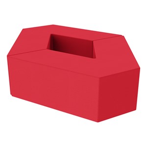 Foam Soft Seating Set - Diamond Pack 12" Seat Height (Set of Two V-Shape) - Red