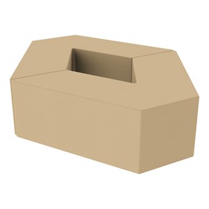 Foam Soft Seating Set - Diamond Pack (Set of Two 12" H V-Shape) - Sand