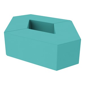 Foam Soft Seating Set - Diamond Pack (Set of Two 12" H V-Shape) - Turquoise