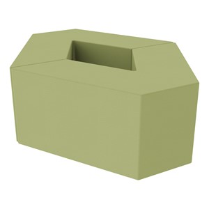 Foam Soft Seating Set - Diamond Pack 16" Seat Height (Set of Two V-Shape) - Fern Green
