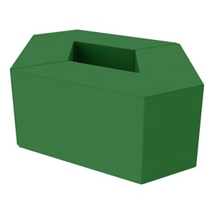 Foam Soft Seating Set - Diamond Pack (Set of Two 16" H V-Shape) - Green
