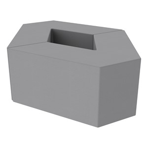 Foam Soft Seating Set - Diamond Pack (Set of Two 16" H V-Shape) - Gray