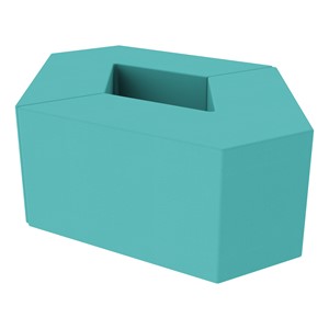 Foam Soft Seating Set - Diamond Pack 16" Seat Height (Set of Two V-Shape) - Turquoise
