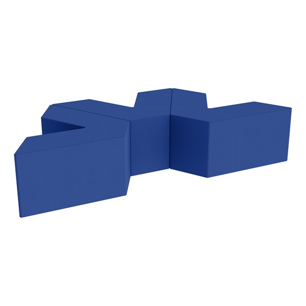 Foam Soft Seating Set - Three Pack V-Shape (16" H) - Blue