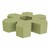 Foam Soft Seating Set - Single Height Asterisk Shape - 16" H (Set of Six V-Shape) - Fern Green