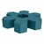 Foam Soft Seating Set - Single Height Asterisk Shape - 16" H (Set of Six V-Shape) - Teal